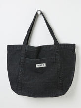 Astrid Black Pocket 100% Cotton Tote Bag