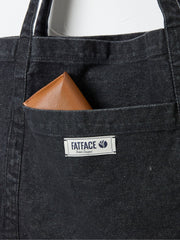 Astrid Black Pocket 100% Cotton Tote Bag
