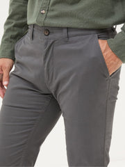 Heyshott Dark Grey Slim Chinos