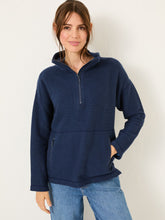 Navy Thea Half Neck Sweatshirt
