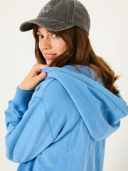 Amy Bright Blue Zip Through Hoodie