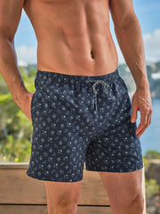 Trevose Blue Geo Swim Shorts