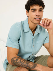 Bugle Light Blue Linen Cotton Shirt