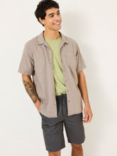 Bugle Light Grey Linen Cotton Shirt
