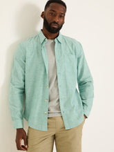 Bugle Light Teal Linen Cotton Shirt