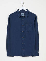 Bugle Navy Linen Cotton Shirt