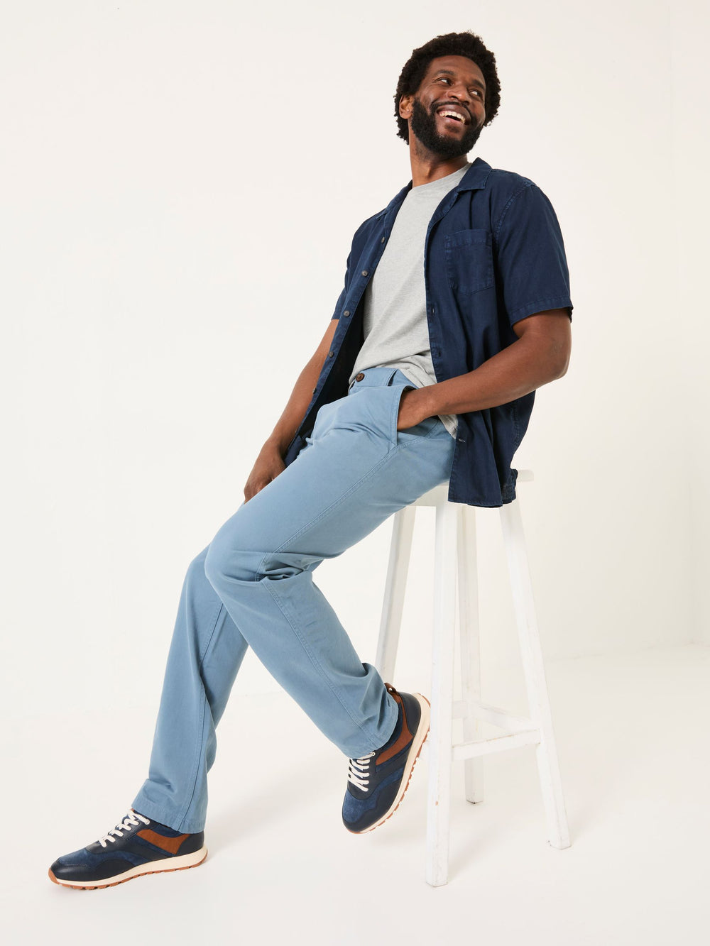 Blue Modern Coastal Chinos