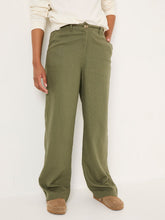 Ellie Khaki Green Straight Leg Trousers