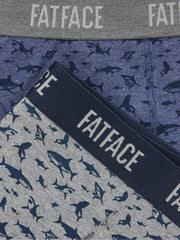 Grey & Blue Shark Classic Boxers 2 Pack