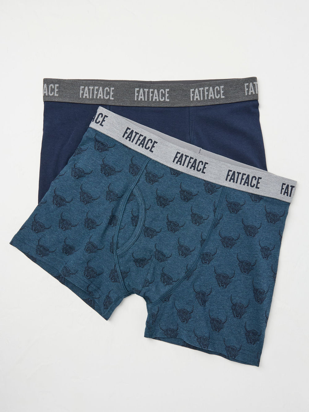 Teal Blue Cow Classic Boxers 2 Pack