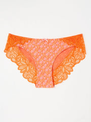 Orange Floral Cheeky Knickers