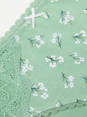 Green Floral Mini Knickers