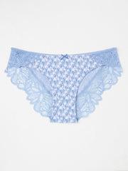 Light Blue Floral Cheeky Knickers