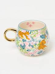 Multi Colour Tiger Floral Mug
