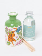 Green Multi Tiger Print Ceramic Diffuser