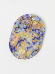 Multi Colour Resin Compact Mirror with Comb