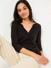Aster Black 3/4 Sleeve T-Shirt