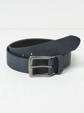 Nubuck Blue Leather Belt