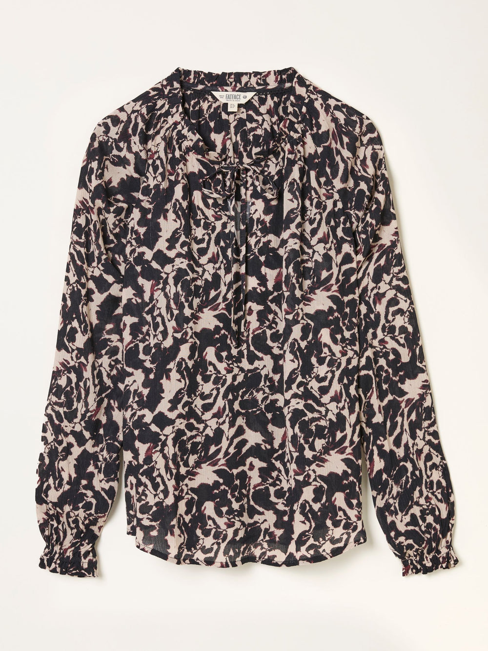 Lil Black Animal Swirl Blouse