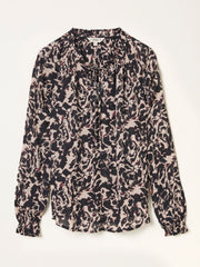 Lil Black Animal Swirl Blouse