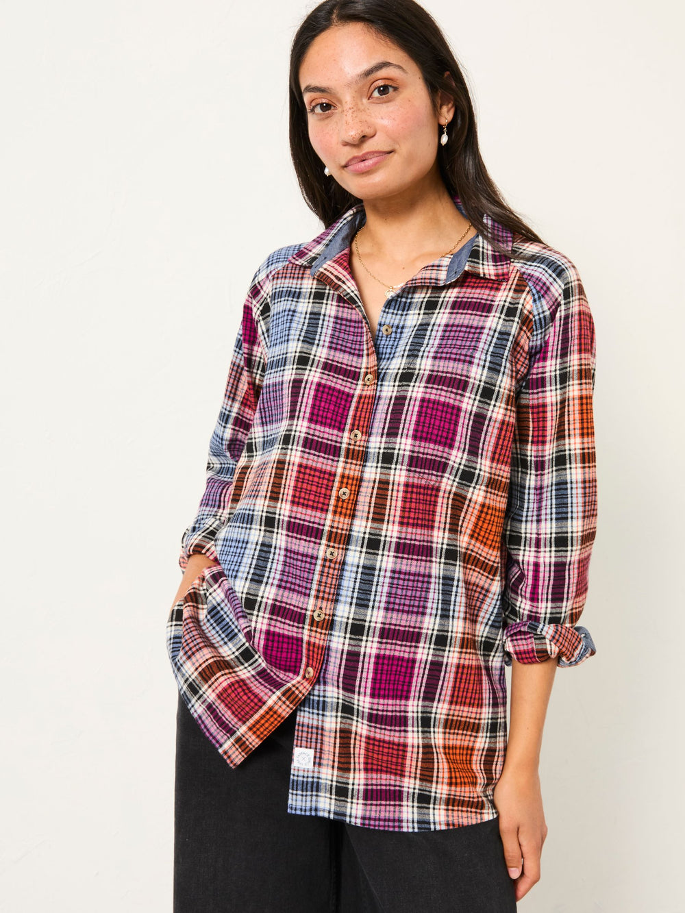 Bessie Plum Purple Check Shirt