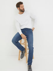 Indigo Blue Straight Fit Jeans