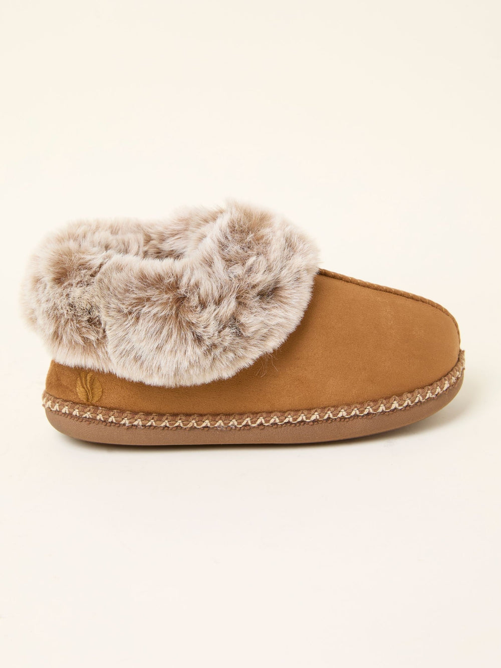 Maia Tan Brown Boot Slipper