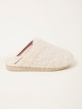 Chessie Ivory Borg Embroidered Mule