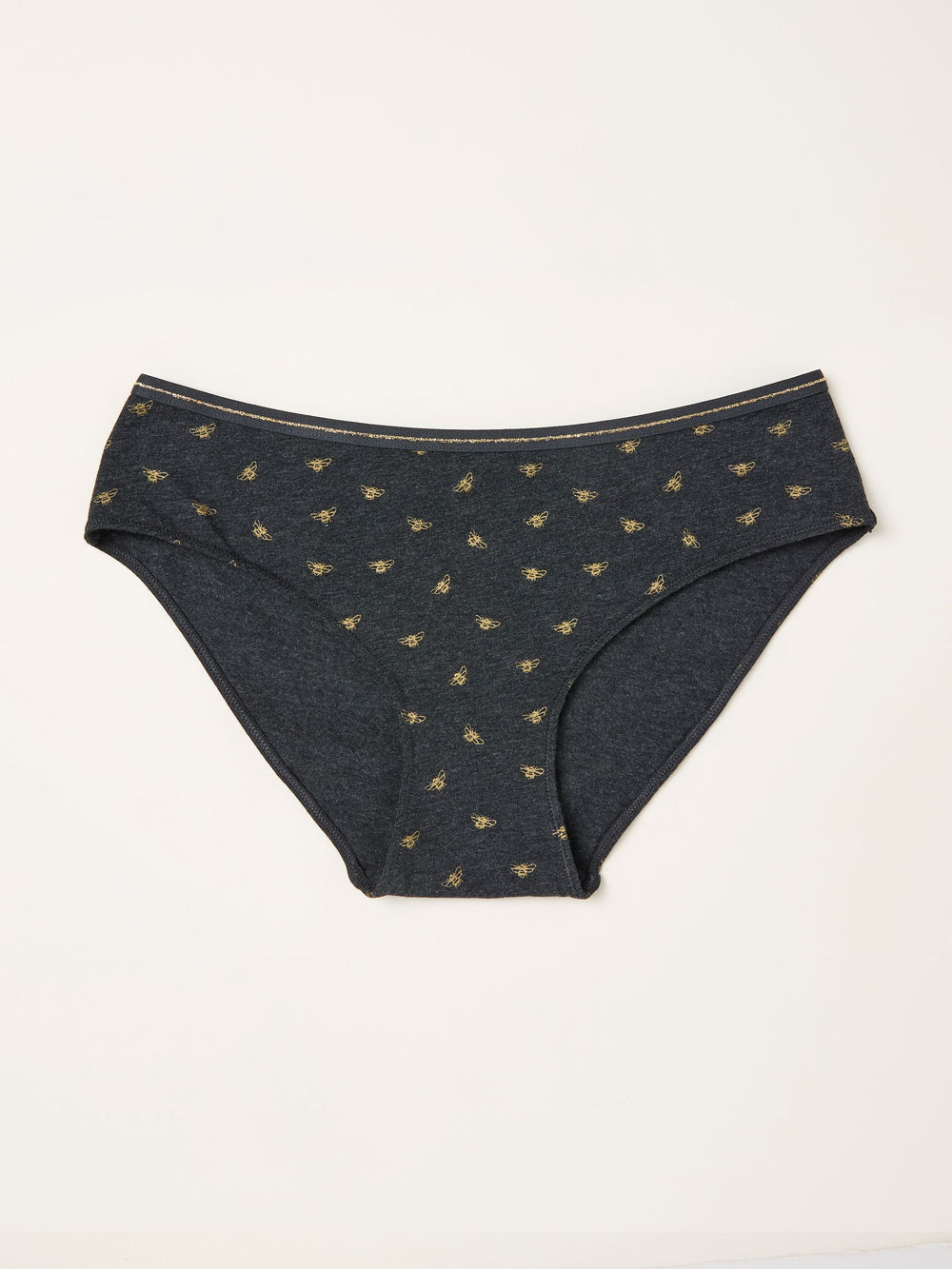 Charcoal Grey Sparkle Bee Classic Knickers