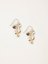 Gold Tone Flower Drop Earrings