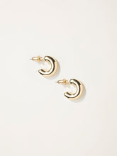 Gold Tone Chunky Huggie Earrings