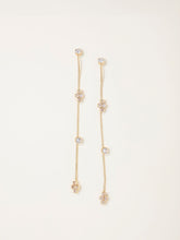 Gold Tone Gem Drop Earrings