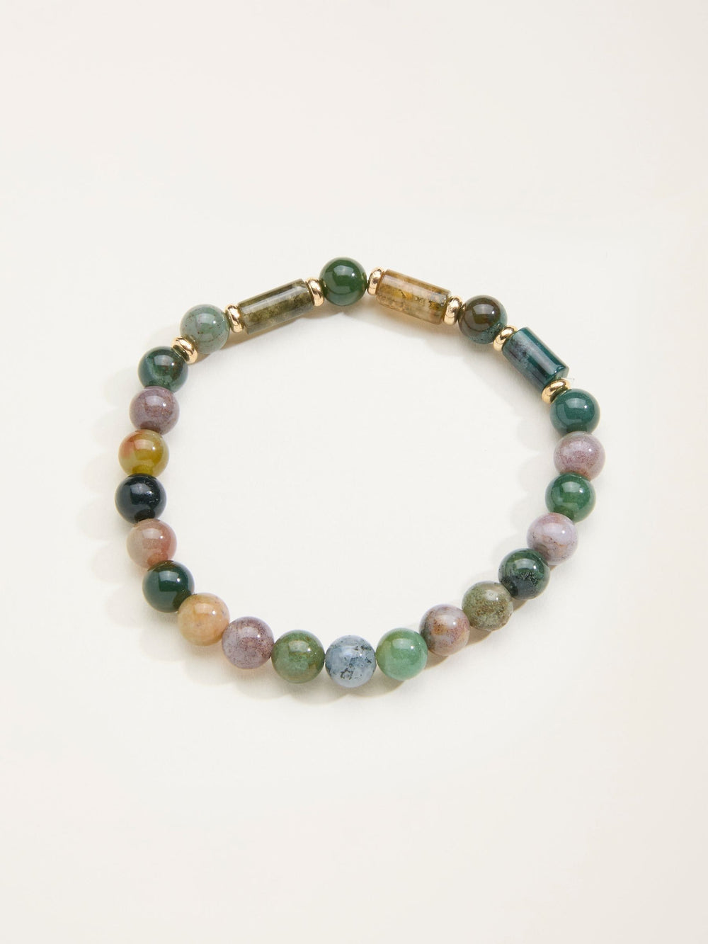 Green Stone Stretch Bracelet
