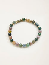 Green Stone Stretch Bracelet