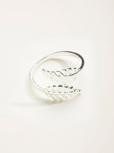 Silver Tone Leaf Ring