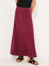 Kitty Burgundy Red Jersey Midi Skirt
