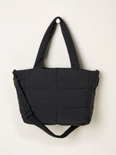 Black Quilted Nylon Tote Bag