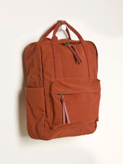 Dark Orange Nylon Backpack