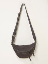 Grey Suede Sling Bag