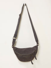 Grey Suede Sling Bag