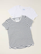 Natalie Ivory/Navy 2 Pack Plain T Shirt