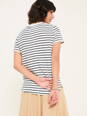 Natalie Ivory/Navy 2 Pack Plain T Shirt