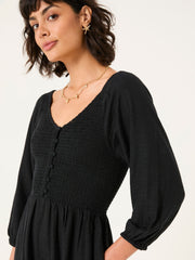 Adele Black Midi Dress