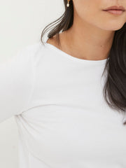 Bree White Long Sleeve T-Shirt