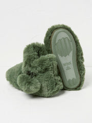 Farah Khaki Green Faux Fur Boots