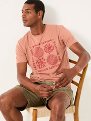 Rust Brown Coral Graphic Tshirt