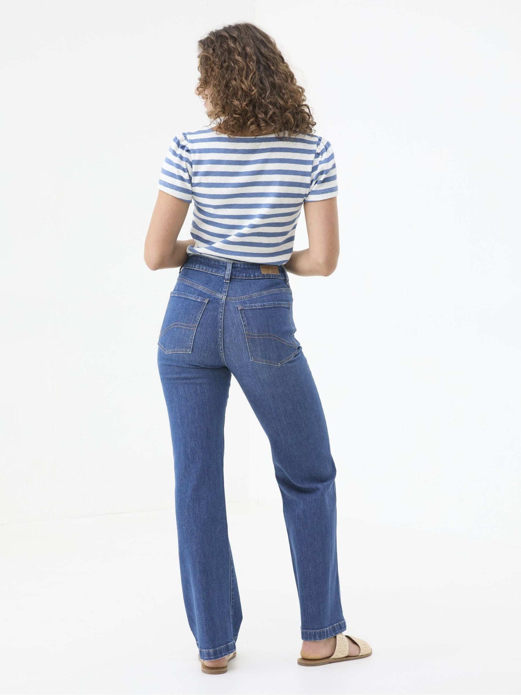 Elise Indigo Blue Wide Leg Jeans