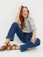 Elise Indigo Blue Wide Leg Jeans