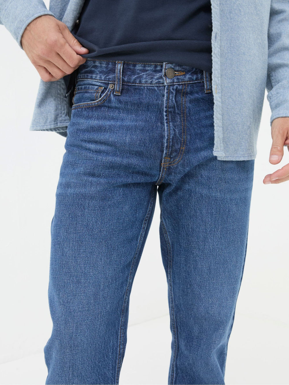 Stone Wash Blue Bootcut Jeans