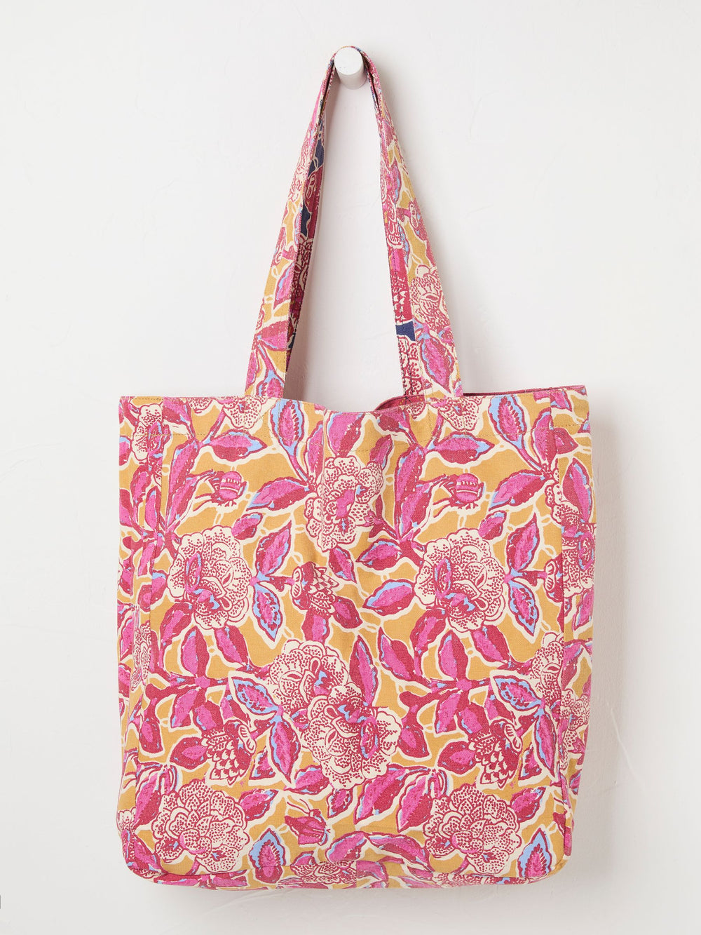 Dark Pink 100% Cotton Reversible Tote Bag